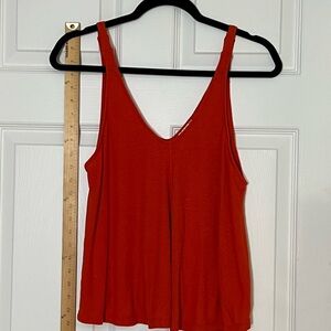Free People Red V-Neck Camisole